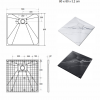 BESCO Brodzik 80x80 Vexo Marble Black VMB-80-80-K