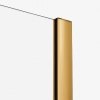 NEW TRENDY Kabina prysznicowa SMART GOLD BRUSHED 1D prostokątna U 110x120x200 szkło czyste 8mm Active Shield 2.0 - UCHWYT RELING EXK-7569