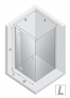 NEW TRENDY Kabina NESTA chrom 1D kwadratowa L 80x80x200 czyste 6mm Active Shield 2.0 K-3597