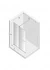 NEW TRENDY Kabina prysznicowa walk in 140x200 Smart Light Gold, przesuwna, wspornik skośny, reling EXK-6733-WU