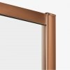 NEW TRENDY Kabina prysznicowa PRIME COPPER BRUSHED 2D prostokątna 80x110x200 szkło czyste 6mm Active Shield 2.0 D-0808A/D-0815A