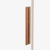 NEW TRENDY Kabina prysznicowa SMART COPPER BRUSHED 1D walk-in U 120x200 szkło czyste 8mm Active Shield 2.0 - WSPORNIK SKOŚNY EXK-7771-WU