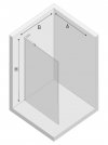 NEW TRENDY Kabina prysznicowa NESTA LIGHT GOLD WALK-IN U 110x200 szkło czyste 8mm Active Shield 2.0 - WSPORNIK KĄTOWY K-1734-WL