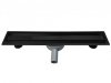 AQUALine - Odpływ liniowy podłogowy 2w1 pod płytkę CZARNY Matowy Obrotowy syfon 60cm R04BK600