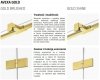 NEW TRENDY Kabina przyścienna AVEXA GOLD SHINE 80x90x200 EXK-2126/EXK-2096 POLSKA PRODUKCJA