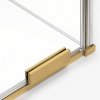 NEW TRENDY Kabina prysznicowa SMART GOLD BRUSHED 1D prostokątna U 120x80x200 szkło czyste 8mm Active Shield 2.0 - UCHWYT RELING EXK-7570