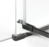 NEW TRENDY Kabina prysznicowa 80x100x200 Avexa Gunmetal Brushed pojedyncze drzwi EXK-3321/EXK-3351