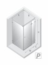 NEW TRENDY Kabina prysznicowa Avexa White 100x90, pojedyncze drzwi EXK-2715/EXK-2745
