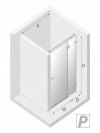 NEW TRENDY Drzwi prysznicowe wnękowe AVEXA WHITE 90x200 EXK-2689/2690