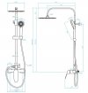 KUCHINOX - Kolumna natryskowa SAGRA z baterią Chrom    PQR_00OB