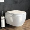Zestaw Oltens Vernal miska WC wisząca PureRim z powłoką SmartClean z deską wolnoopadającą Slim 42507000 