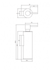 OMNIRES dozownik mydła w płynie wiszący modern project antracyt MP60721AT