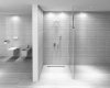 NEW TRENDY Kabina ścianka walk-in szkło 6mm AVEXA GOLD BRUSHED 100x200 EXK-1795