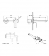 LAVITA Bateria umywalkowa podtynkowa Spark Chrome