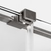 NEW TRENDY Drzwi wnękowe SMART GUNMETAL BRUSHED 1D U 140x200 szkło czyste 8mm Active Shield 2.0 - WIESZAK EXK-7828