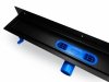 OKEDA Czarny przyścienny odpływ liniowy OKEDA® PRIME LINE™ - BLACK GLASS - RUSZT CZARNE SZKŁO 70cm 21700.06.BLACK