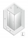 NEW TRENDY - Kabina prysznicowa prostokątna AVEXA 80x110x200 Linia Platinium szkło 6mm EXK1463/64