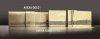NEW TRENDY - Kabina prysznicowa prostokątna AVEXA GOLD BRUSHED EXK-1746/47 Złote Profile 90x100x200