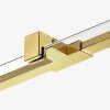 NEW TRENDY Kabina ścianka walk-in szkło 8mm AVEXA GOLD BRUSHED 80x200 EXK-1817