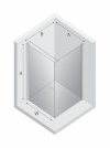 NEW TRENDY Kabina prysznicowa NEW SOLEO GOLD BRUSHED 1D prostokątna U 70x100x195 szkło czyste 6mm Active Shield 2.0 - wsp. równoległy K-4173-WP