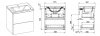 AQUAFORM - Set FRAME 50 2S zestaw szafka + umywalka WHITE/BIAŁY  169181