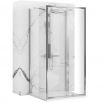 REA - Kabina Prysznicowa Przyścienna RAPID SLIDE Chrom  /drzwi 100 + ścianka 80 x2 + ramię x2/