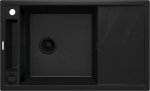 DEANTE Zlewozmywak granitowy magnetyczny 1-komorowy z ociekaczem - nero MAGNETIC ZRM N113