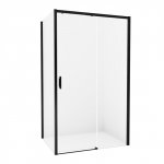 NEW TRENDY Kabina prysznicowa 110x80 prawa drzwi przesuwne Prime Black D-0319A/D-0128B 