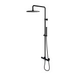 OMNIRES Zestaw natryskowy Termostatyczny system prysznicowy natynkowy czarny Y1244SUBL