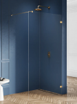 NEW TRENDY Kabina prysznicowa WALK IN AVEXA GOLD BRUSHED 90x200 złoto szczotkowane EXK-7004