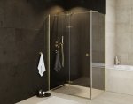 BESCO Kabina prysznicowa Pixa Gold 120x90 Prawa PPP-129-195G