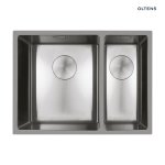 Oltens Hydda zlewozmywak stalowy 58x44 cm 1,5 komorowy stal szlachetna polerowana 71201100