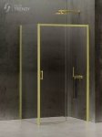 NEW TRENDY Kabina prysznicowa PRIME LIGHT GOLD drzwi przesuwne 110x70x200  D-0422A/D-0222B