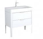 KROFAM - Szafka pod umywalkę VIBE 80cm, 2 szuflady, biało-szary  VI 8070-48Z-S