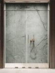 NEW TRENDY Drzwi wnękowe SMART GUNMETAL BRUSHED 2D U 170x200 szkło czyste 8mm Active Shield 2.0 EXK-7837