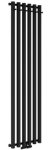 AQUAFORM - Grzejnik łazienkowy ASAMI PLUS pionowy 1800X512 742W / przył. dolne 50MM z wieszakami czarny  GRŁ-G/AP-1800X512-C