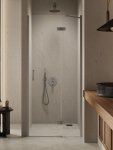 NEW TRENDY Drzwi wnękowe NESTA GUNMETAL BRUSHED 1D P 80x200 czyste 6mm Active Shield 2.0 D-0928A