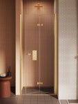 NEW TRENDY Drzwi wnękowe New Soleo Gold Brushed, pojedyncze, składane 90x195 D-0753A/D-0754A