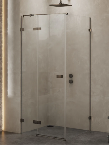 NEW TRENDY Kabina prysznicowa 80x90x200 Avexa Gunmetal Brushed pojedyncze drzwi EXK-3320/EXK-3350