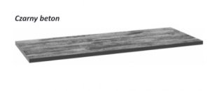 AQUAFORM - blat umywalkowy OTTIMA 110 pełny 110X2,5X46 Czarny beton  AQ.401-17011033