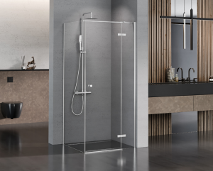 NEW TRENDY Kabina prysznicowa KALIBRA S CHROM 110x80x195 szkło 6mm K-4985-S