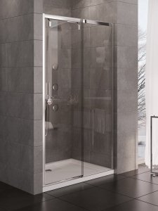 NEW TRENDY Drzwi prysznicowe przesuwne szkło 8mm PORTA 100x200 PL PRODUKCJA