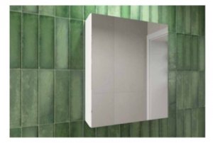 AQUAFORM - szafka łazienkowa wisząca z lustrem 1D 2S OTTIMA 40 biały połysk 40x60x15  AQ.401-1504011