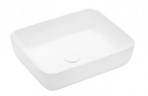 AQUAFORM - umywalka nablatowa AVILA owalna 50,5x39,5 cm, kolor biały AQ.448-0271150