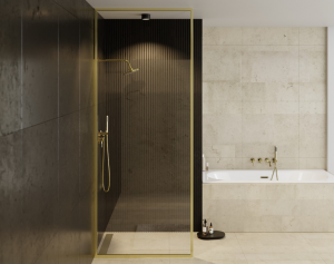 BESCO Ścianka kabina walk-in Icon Gold 120x200 ICG-120-200C