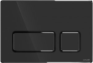 CERSANIT - Przycisk spłukujący BLOCK gun metal błyszczący  K97-0447
