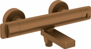 DEANTE - Bateria wannowa termostatyczna THERM ze składaną wylewką Brąz Szczotkowany  BCH_C1BT