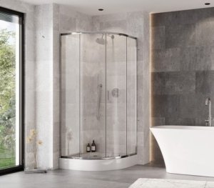 BESCO Kabina prysznicowa 90x90x190 ZARAYA Chrom ZP-90-190-C