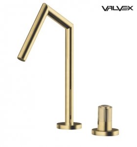 VALVEX - Bateria umywalkowa AVOLA  2-otworowa Brushed Gold/Złoto Szczotkowane  2417670