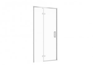 CERSANIT - Drzwi na zawiasach kabiny prysznicowej LARGA chrom 100x195 LEWE szkło transparentne  S932-121